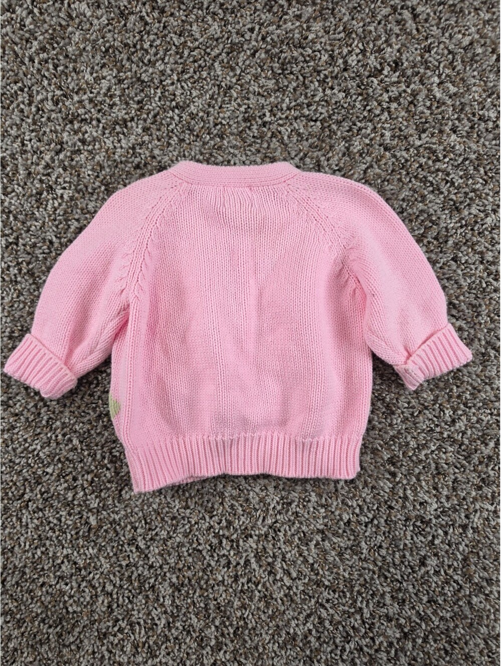 Baby Gap 3-6M Pink knit cardigan w/embroidered sheep graphic - Picture 4 of 4